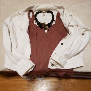 4/$20 Burgundy Notch Neck Rib-knit Cami